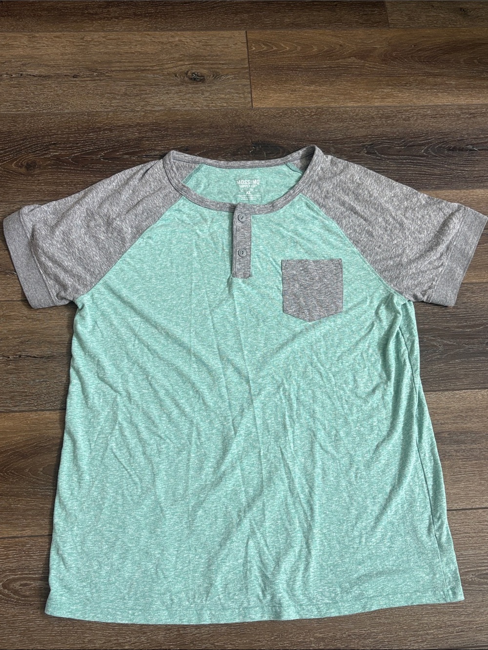 Mossimo Supply Co. Mint Green Raglan Pocket Tee